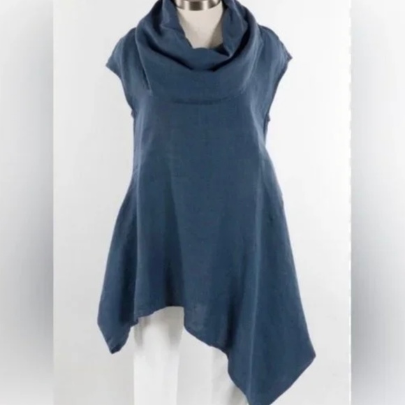 Bryn Walker heavy 100% basket weave linen Noa Top - Picture 1 of 14